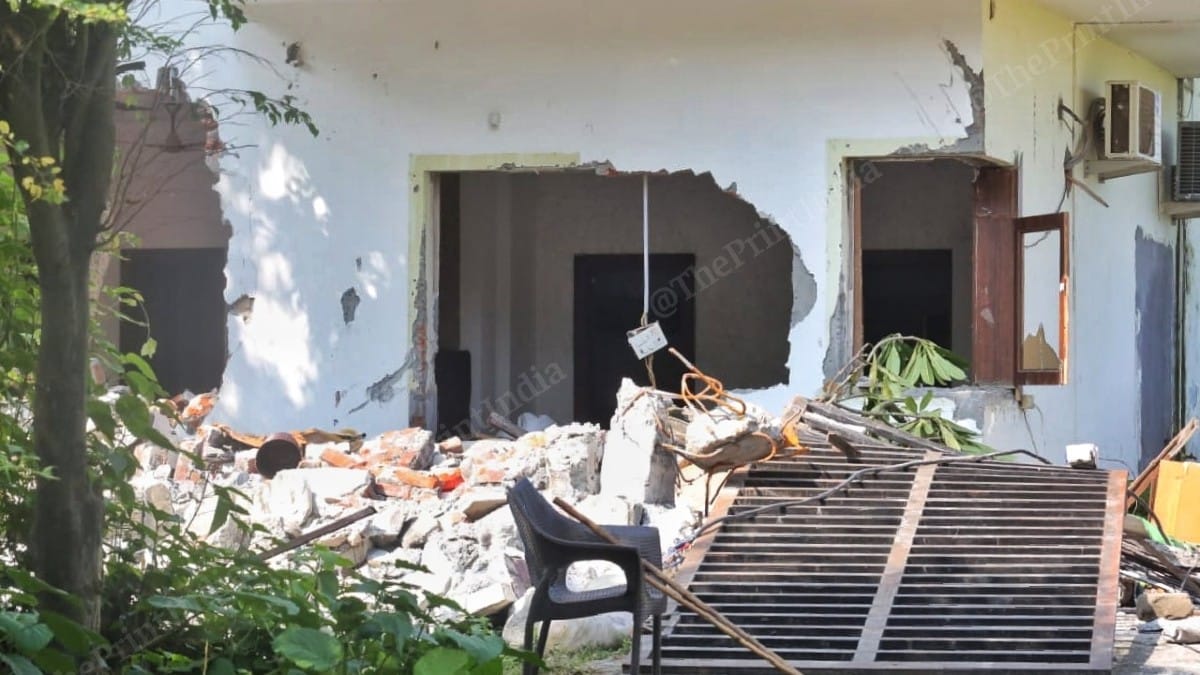 The now demolished Vanantra resort where bulldozers razed structures present at the site | Praveen Jain | ThePrint