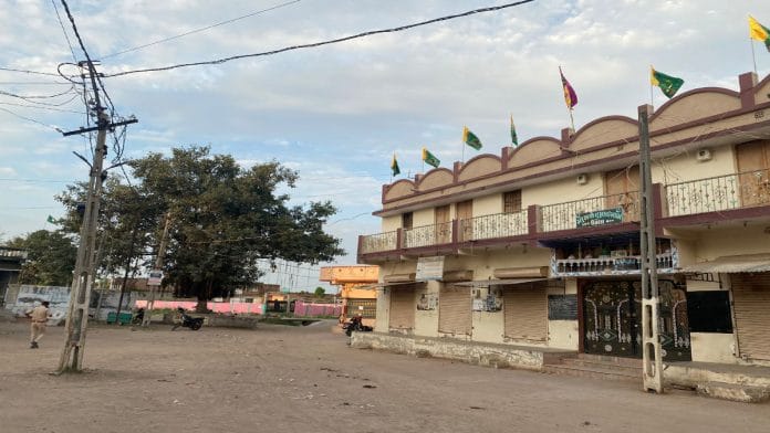The Chowk and the electrical pillar in Undhela in Gujarat’s Kheda district where the incident took place | Janki Dave/ThePrint