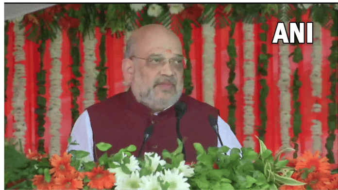 Union Home Minister Amit Shah at a rally in Rajouri | ANI