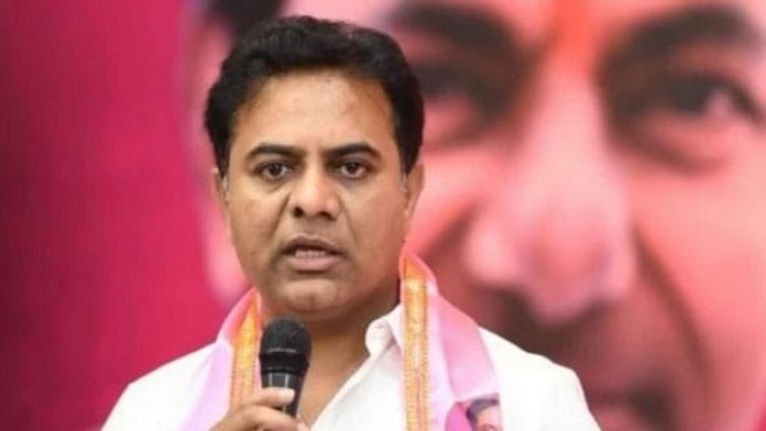 File photo of Telangana minister KT Rama Rao | ANI