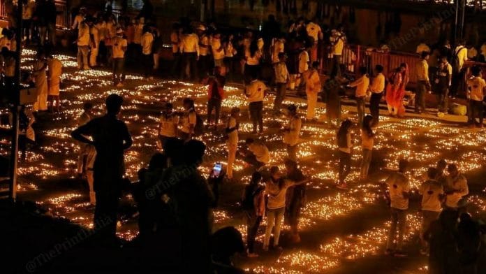 A glimpse of last year's Deepotsav in Ayodhya | Photo: Praveen Jain | ThePrint