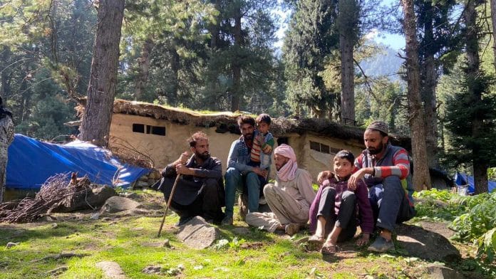File photo of residents of a Gujjar settlement in Pahalgam's Mamal area | Ananya Bhardwaj | ThePrint 