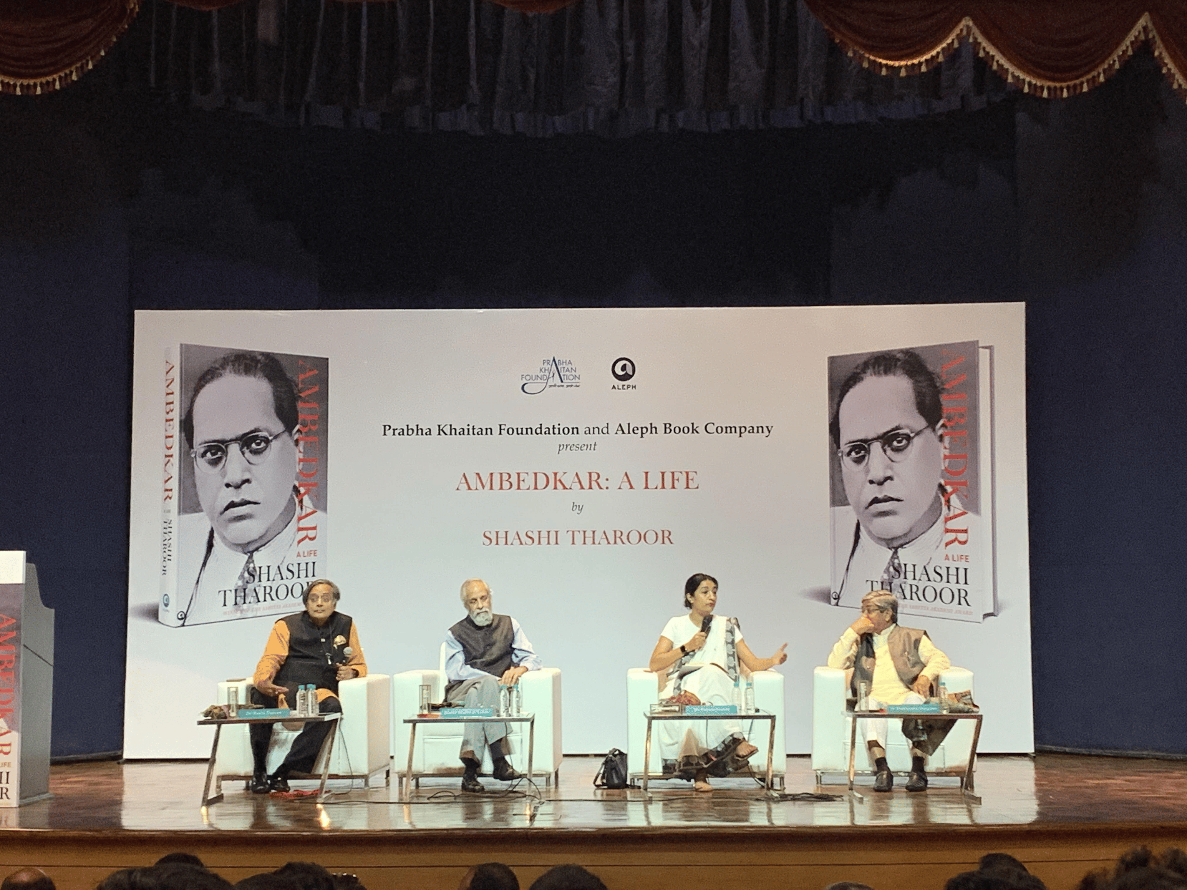 Congress MP Shashi Tharoor in conservation with the panelists | Shania Matthew