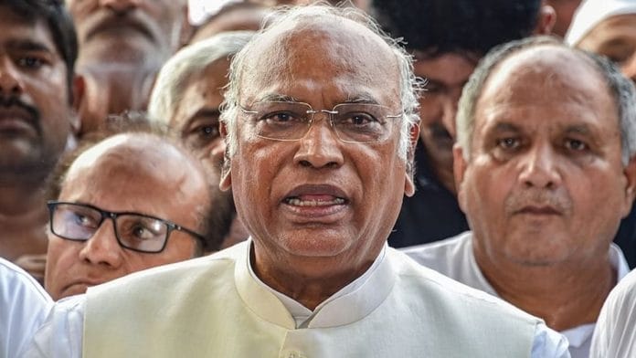File photo of Congress chief Mallikarjun Kharge | PTI