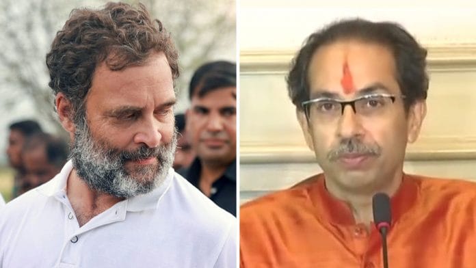 Rahul Gandhi and Uddhav Thackeray | Photo source: Commons/ANI