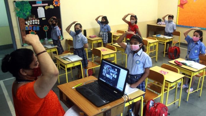 Representational image of a classroom in a school in Gurugram | ANI