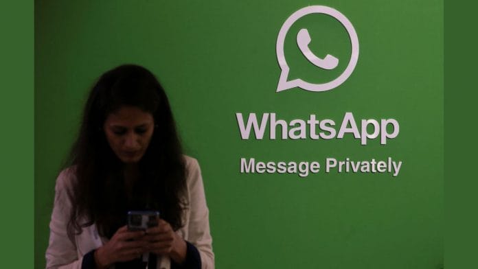 A woman uses her phone next to a logo of the WhatsApp application during Global Fintech Fest in Mumbai | Reuters file photo A woman uses her phone next to a logo of the WhatsApp application during Global Fintech Fest in Mumbai | Reuters file photo