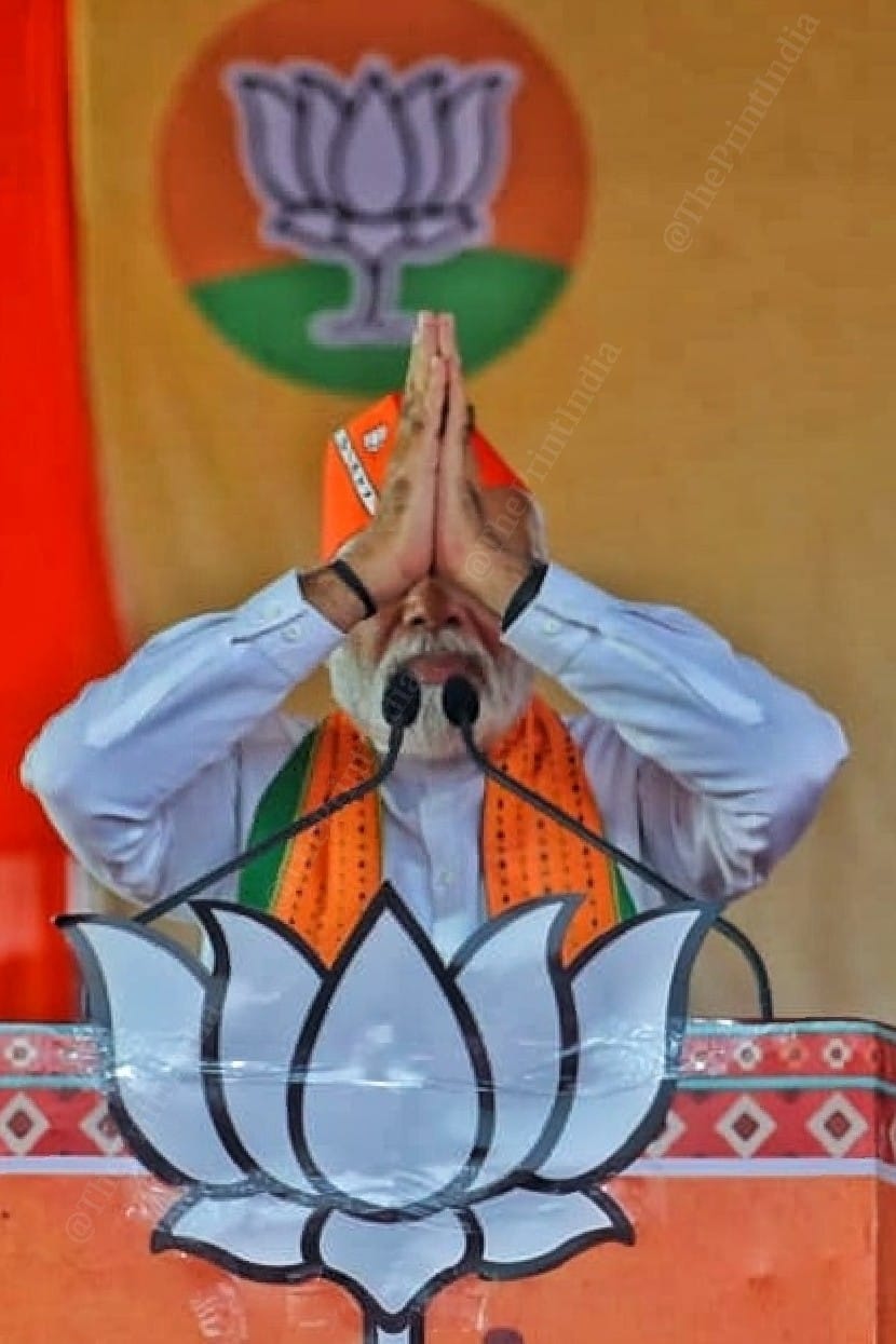 PM Modi said that the BJP has worked on erasing terrorism in Gujarat | Photo: Praveen Jain | ThePrint