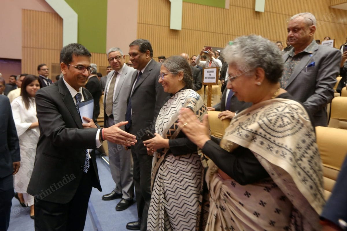 CJI D.Y. Chandrachud meeting the women judges of Supreme Court of India | Photo: Praveen Jain | ThePrint