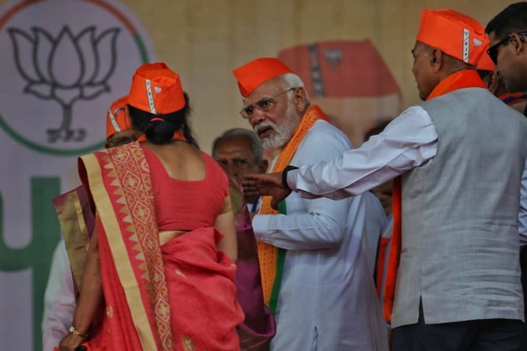 PM Modi with other party leaders | Photo: Praveen Jain | ThePrint