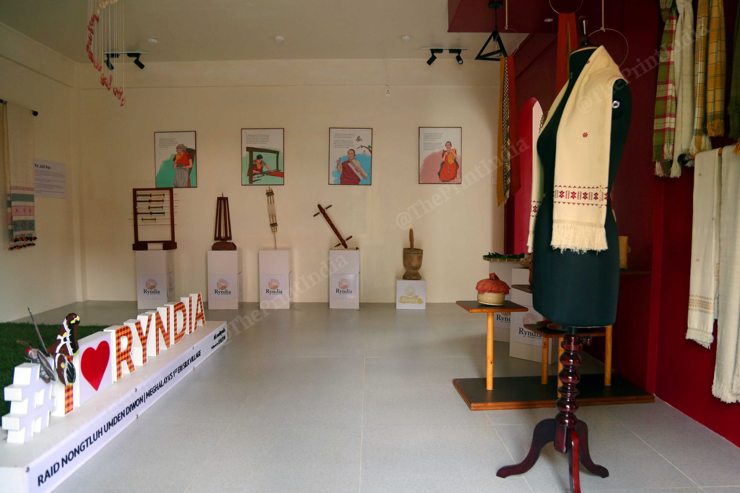 The 'I Love Ryndia' sign at the production centre | Suraj Singh Bisht/ThePrint