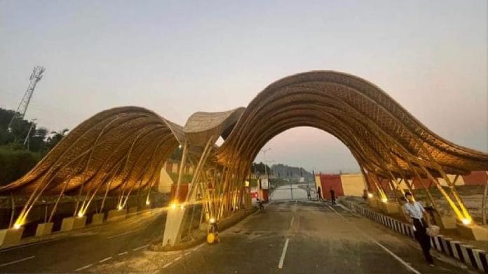 The Great Hornbill gate at the newly-constructed Donyi Polo airport in Hollingo, Arunachal Pradesh | Twitter / @AAI_Official