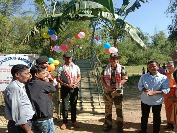 BSF builds 'Bamboo bridge' in East Jaintia Hills to ease commute in remote hills of Meghalaya