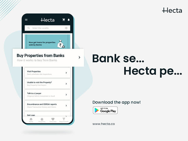 Startup for buying properties. Bank se.. Hecta pe..