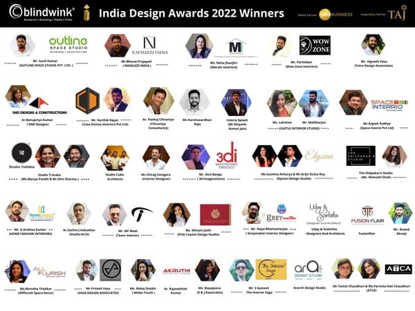 Blindwink announces the Winners of 4th Edition of India Design Awards - 2022