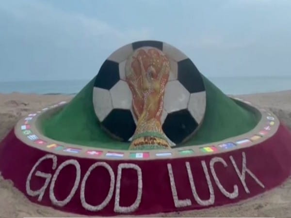 Odisha: Sudarsan Pattnaik creates FIFA World Cup trophy's sand art