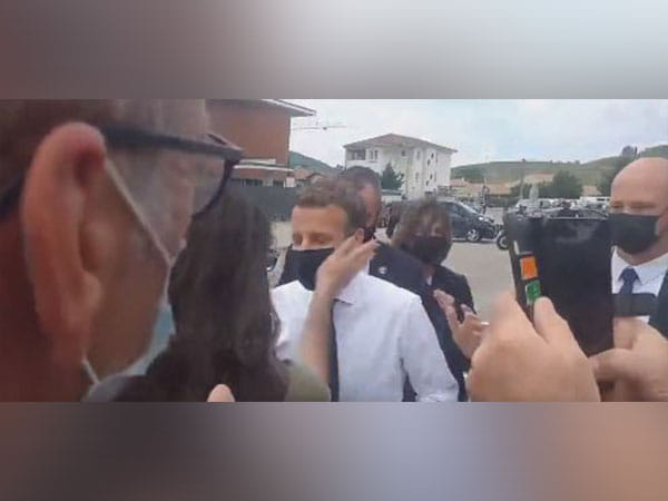 French President Emmanuel Macron slapped again, video goes viral