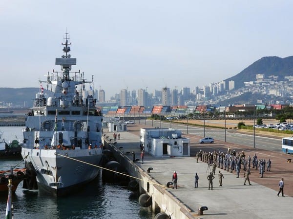 South Korea: Indian Navy ships dock at Busan port