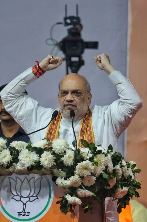 Amit Shah addressing public meeting in Ahmedabad | Photo: Praveen Jain | ThePrint