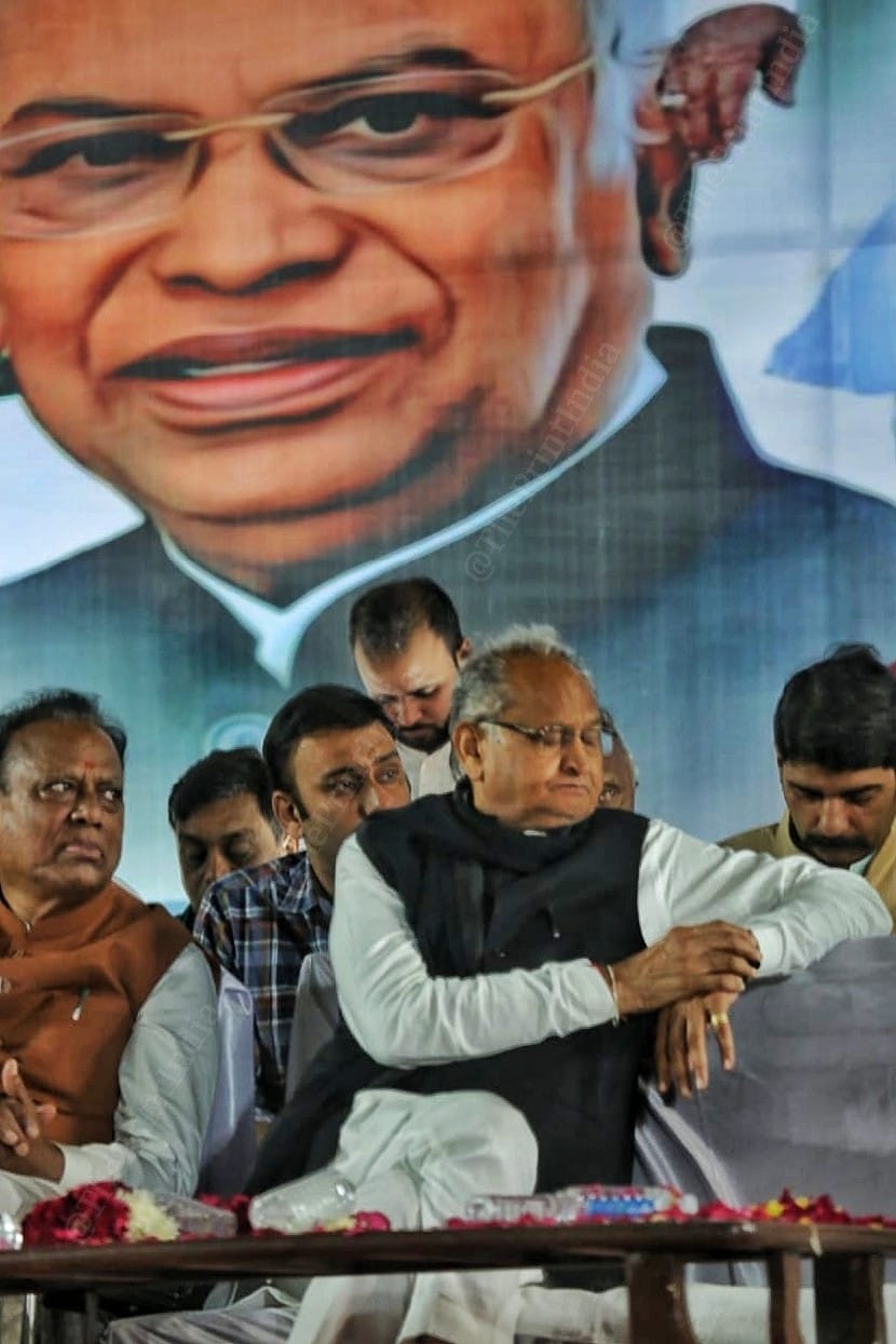 Gehlot at the rally | Photo: Praveen Jain | ThePrint