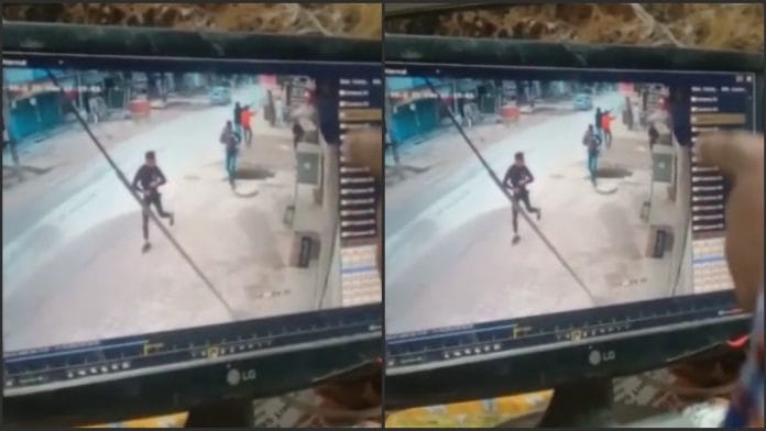 CCTV visuals of when Dera Sacha Sauda follower Pradeep Singh, an accused in the Bargari Sacrilege incident, was shot dead in Faridkot, Punjab by unidentified assailants | Twitter/@ANI