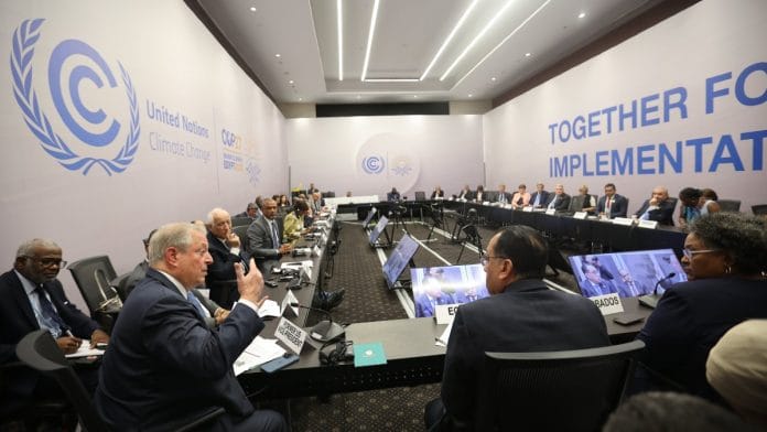 Meeting underway at COP27 in Sharm El-Sheikh | Twitter @COP27P