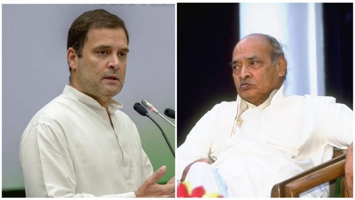 Rahul Gandhi and P.V. Narasimha Rao | ThePrint