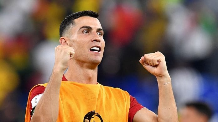 Portugal's Cristiano Ronaldo celebrates after the match against Ghana on 24 November 2024 | Photo: Reuters /Jennifer Lorenzini