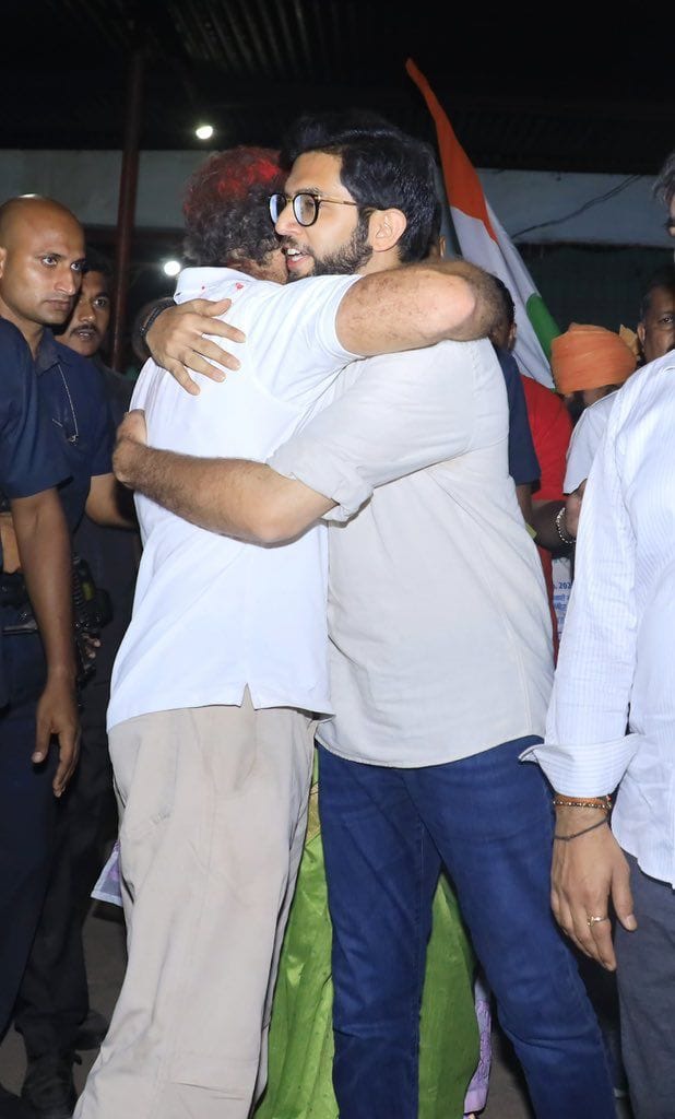 Rahul Gandhi and Aaditya Thackeray at the Bharat Jodo Yatra in Hingoli, Maharashtra | Purva Chitnis | ThePrint