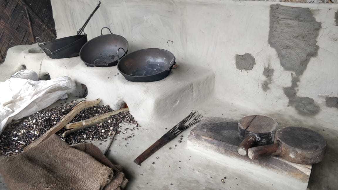 Traditional setup for popping makhana seeds | Photo: Krishan Murari | ThePrint