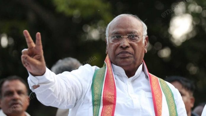 Congress President Mallikarjun Kharge | Credit: Praveen Jain, ThePrint