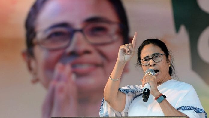Mamata Banerjee addressing a public meeting at Krishnanagar, Nadia | ANI