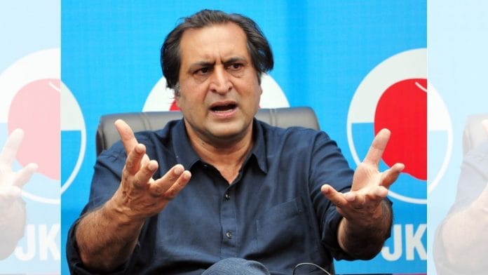 Jammu and Kashmir People’s Conference (JKPC) President Sajad Lone | Credit: ANI Photo