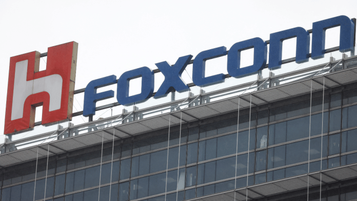 File photo of Foxconn logo in Taipei, Taiwan | Reuters /Carlos Garcia Rawlins