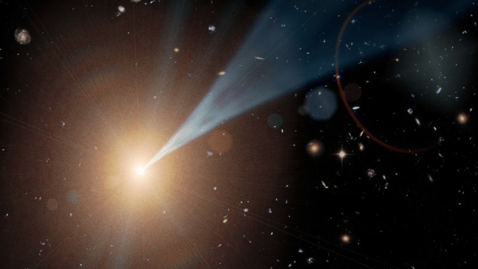 Illustration of a Blazar | Photo: NASA/JPL-Caltech