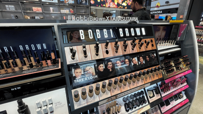 Representational image of Bobbi Brown cosmetic products seen for sale inside a store | Reuters File Photo/Amit Dave
