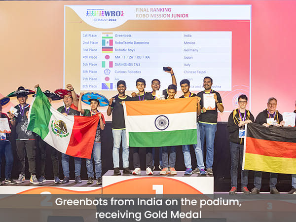 Indian robotics team Greenbots wins gold medal at World Robot Olympiad, Germany