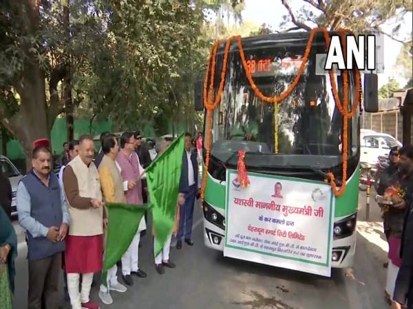 Uttarakhand CM Dhami flags off 10 new electric buses in Dehradun