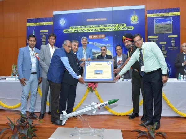 DRDO hands over Authority Holding Sealed Particulars of Akash weapon system to Missile Systems Quality Assurance Agency