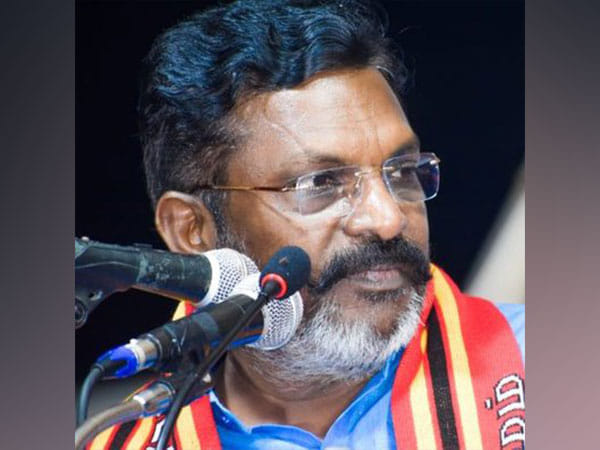 TN's political party IMK pastes posters of Ambedkar wearing saffron clothes; VCK MP Thirumalavalan condemns it