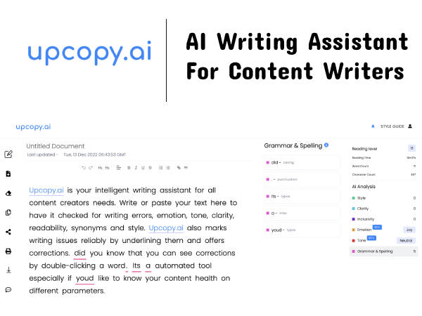 Cambridge-based deep-tech start-up launches upcopy.ai writing assistant to make content writers' lives easy
