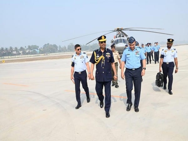 Bangladesh Air Force chief visits Air Force Station Barrackpore in West Bengal