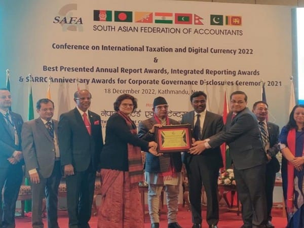 RailTel bags South Asian Federation of Accountants (SAFA) Award for its Annual Report