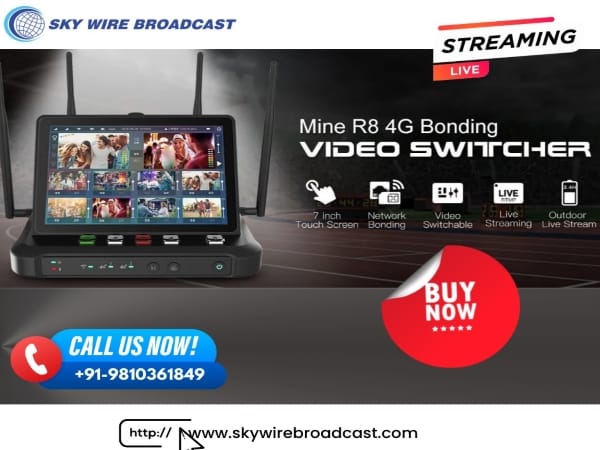 Make your Video Production Engaging with Mine R8 4G Bonding Video Switcher by Sky Wire Broadcast