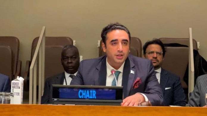 File photo of Pakistan Foreign Minister Bilawal Bhutto | Twitter/@BBhuttoZardari