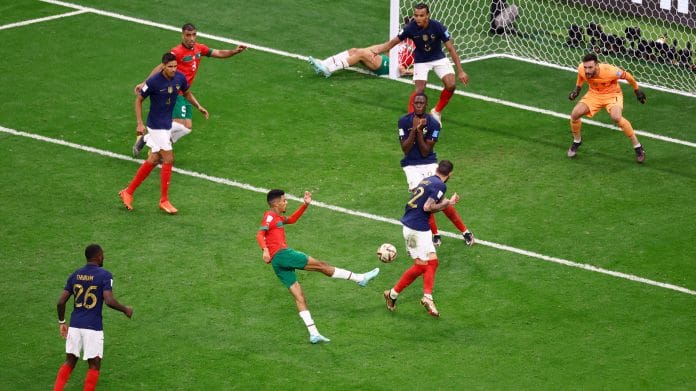France beat Morocco in the semi final of the FIFA World Cup at Al Bayt Stadium in Al Khor, Qatar on 14 December 2022 | Photo: Reuters/Hannah Mckay