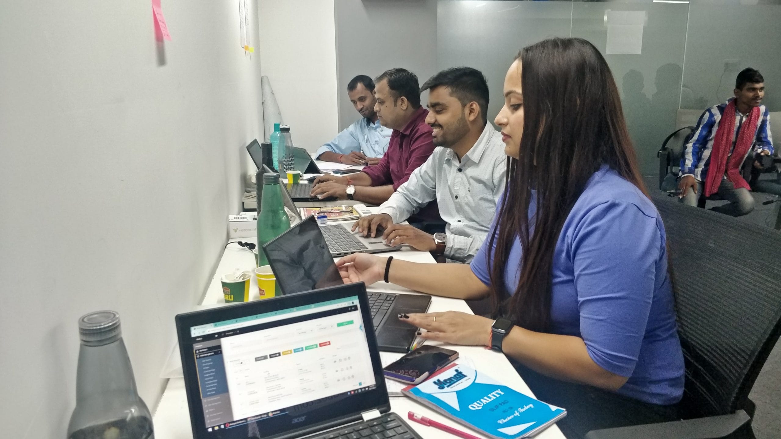 Rodbez staff is working tirelessly to connect the customers with a ride | Photo: Krishan Murari, The Print