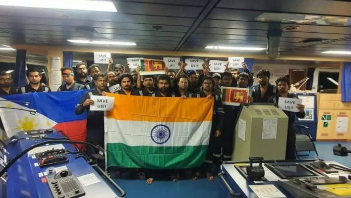 The crew of MV Heroic Idun | Photo: Twitter