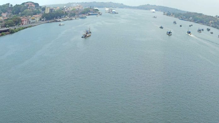 A view of the Mahadayi river (also known as Mandovi) seen from Panaji | Photo: ANI File