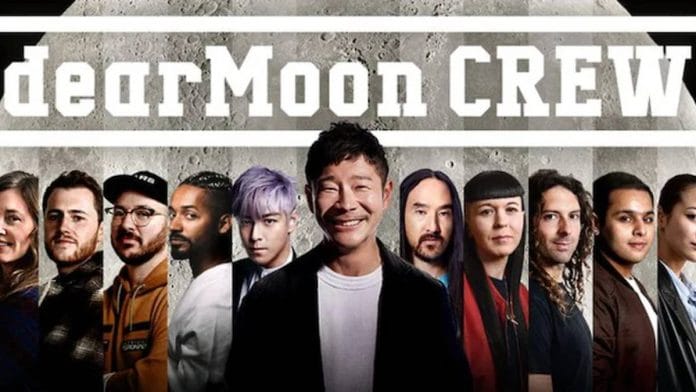 The crew set to fly with Yusaku Maezawa around the moon | Photo: Twitter/@yousuckMZ